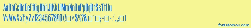Latribunecp Font – Blue Fonts on Yellow Background
