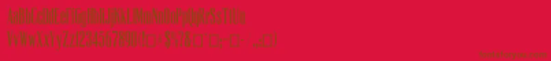 Latribunecp Font – Brown Fonts on Red Background