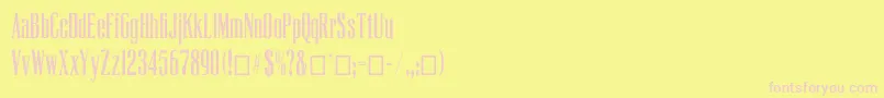 Latribunecp Font – Pink Fonts on Yellow Background