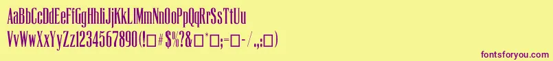 Latribunecp Font – Purple Fonts on Yellow Background