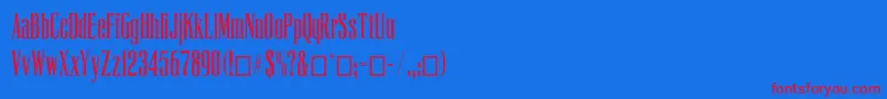 Latribunecp Font – Red Fonts on Blue Background
