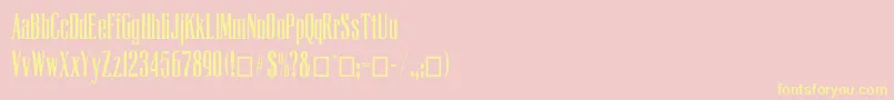Latribunecp Font – Yellow Fonts on Pink Background