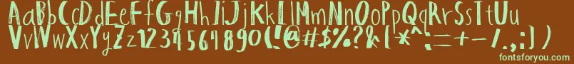 HapoleMarker Font – Green Fonts on Brown Background