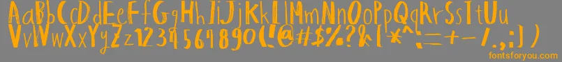 HapoleMarker Font – Orange Fonts on Gray Background