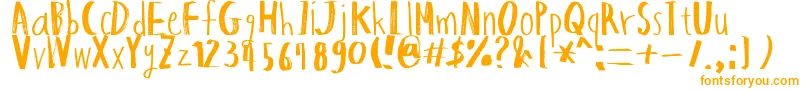 HapoleMarker Font – Orange Fonts on White Background