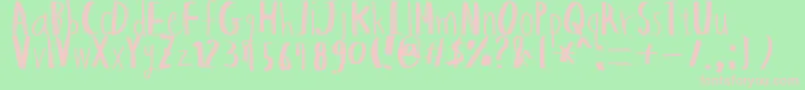 HapoleMarker Font – Pink Fonts on Green Background