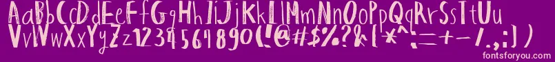 Czcionka HapoleMarker – różowe czcionki na fioletowym tle