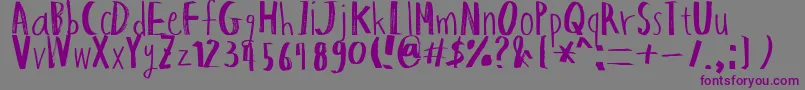 HapoleMarker Font – Purple Fonts on Gray Background