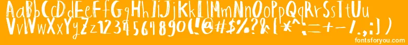 HapoleMarker Font – White Fonts on Orange Background