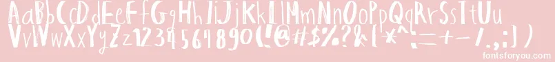 HapoleMarker Font – White Fonts on Pink Background