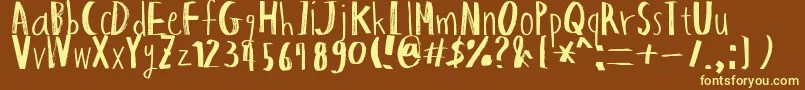 HapoleMarker Font – Yellow Fonts on Brown Background