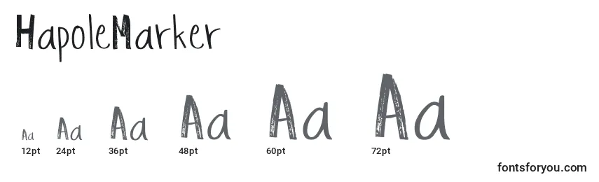 HapoleMarker Font Sizes