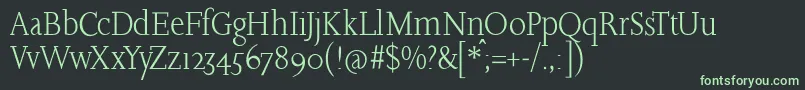 Fonte JoaocondLight – fontes verdes em um fundo preto