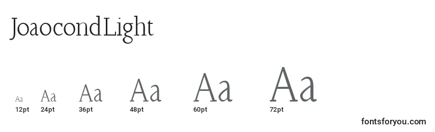 JoaocondLight Font Sizes
