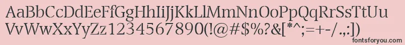 TransportLight Font – Black Fonts on Pink Background