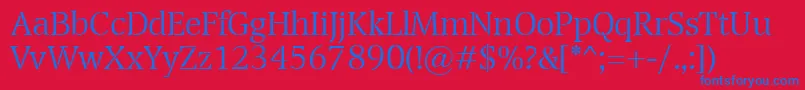 TransportLight Font – Blue Fonts on Red Background