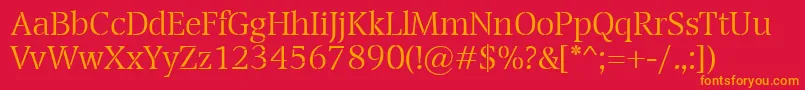 TransportLight Font – Orange Fonts on Red Background