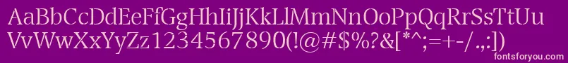 TransportLight Font – Pink Fonts on Purple Background