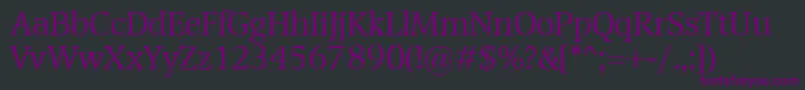 TransportLight Font – Purple Fonts on Black Background