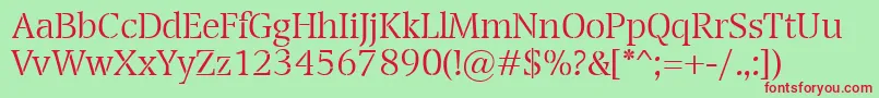 TransportLight Font – Red Fonts on Green Background