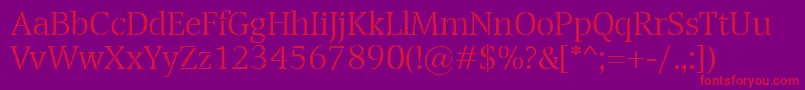 TransportLight Font – Red Fonts on Purple Background