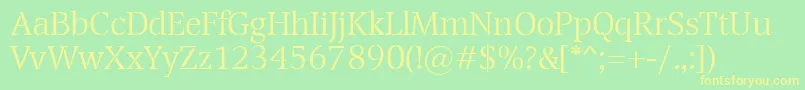 TransportLight Font – Yellow Fonts on Green Background