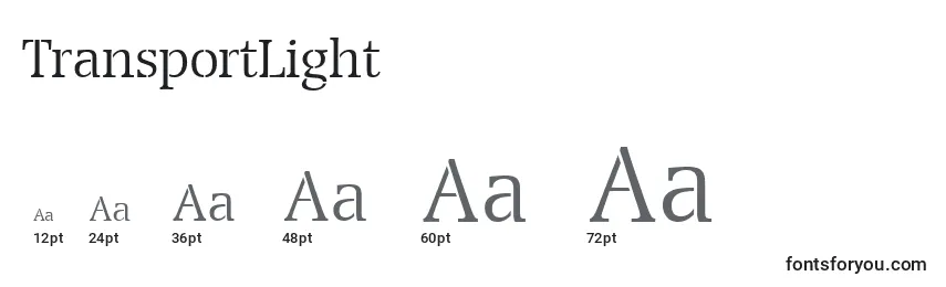 TransportLight Font Sizes
