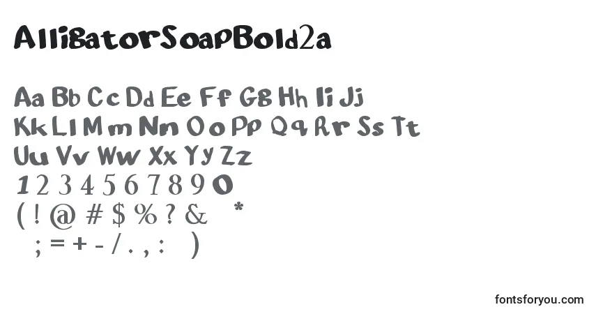 Czcionka AlligatorSoapBold2a – alfabet, cyfry, specjalne znaki