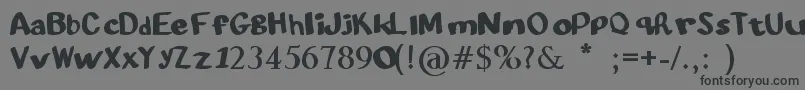 AlligatorSoapBold2a Font – Black Fonts on Gray Background