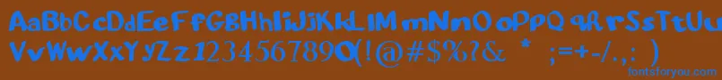 AlligatorSoapBold2a Font – Blue Fonts on Brown Background