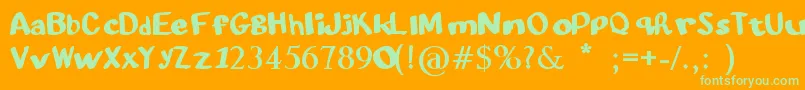 AlligatorSoapBold2a Font – Green Fonts on Orange Background