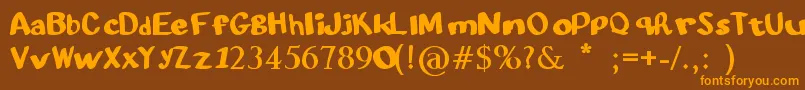 AlligatorSoapBold2a Font – Orange Fonts on Brown Background