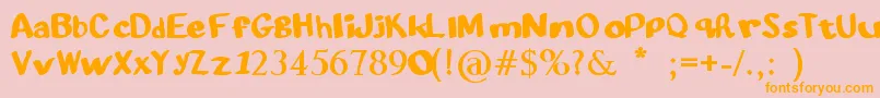 AlligatorSoapBold2a Font – Orange Fonts on Pink Background