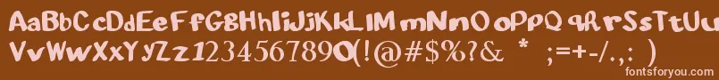 AlligatorSoapBold2a Font – Pink Fonts on Brown Background