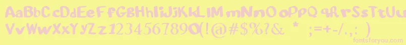 AlligatorSoapBold2a Font – Pink Fonts on Yellow Background