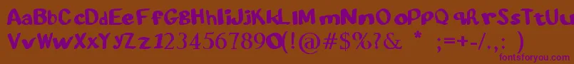 AlligatorSoapBold2a Font – Purple Fonts on Brown Background