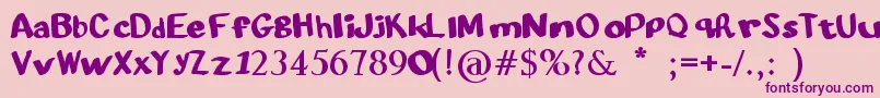 AlligatorSoapBold2a Font – Purple Fonts on Pink Background