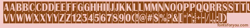 AAlbionictitulnrcm Font – Brown Fonts on Pink Background