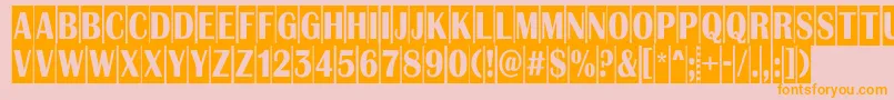 AAlbionictitulnrcm Font – Orange Fonts on Pink Background