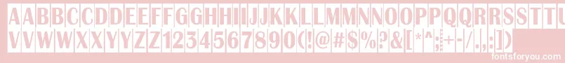 AAlbionictitulnrcm Font – White Fonts on Pink Background