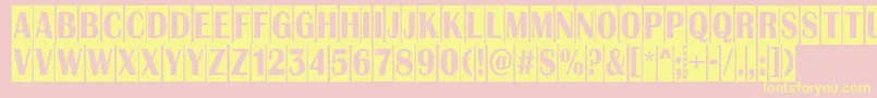 AAlbionictitulnrcm Font – Yellow Fonts on Pink Background