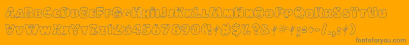 Lokish Font – Gray Fonts on Orange Background