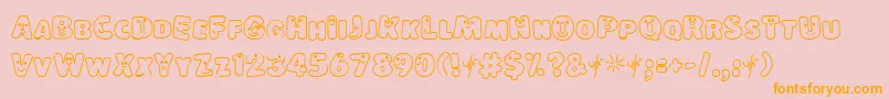 Lokish Font – Orange Fonts on Pink Background