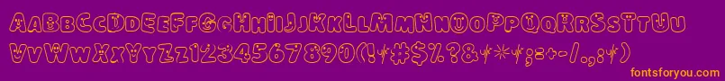 Lokish Font – Orange Fonts on Purple Background