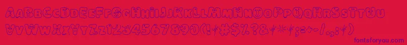 Lokish Font – Purple Fonts on Red Background