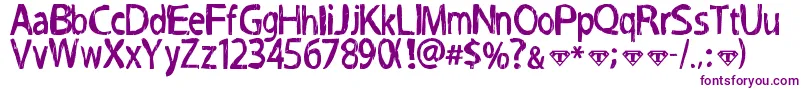 GrogBinge-Schriftart – Violette Schriften auf weißem Hintergrund
