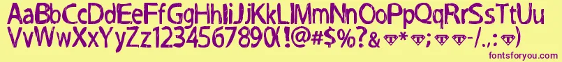GrogBinge Font – Purple Fonts on Yellow Background