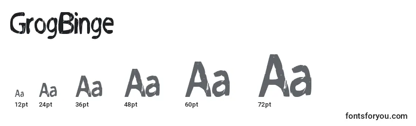 GrogBinge Font Sizes