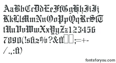 E780BlackletterRegular font – Fonts Starting With E
