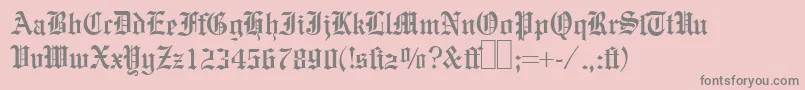 Saiba mais sobre a fonte E780BlackletterRegular Fonte E780BlackletterRegular – fontes cinzas em um fundo rosa